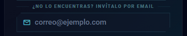 Invita por email