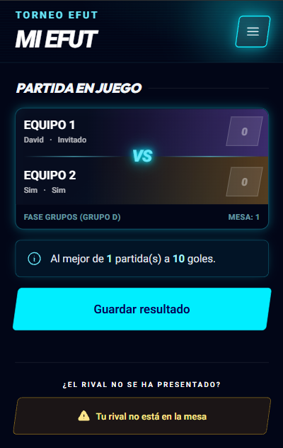 Cuadro para introducir el resultado